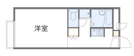 パレスアムール(1K/2階)の間取り写真
