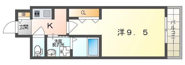 ジュネス エトワール(1K/2階)の間取り写真