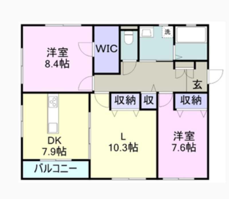 夢番地燦番館(3DK/2階)の間取り写真