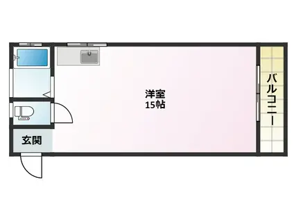 グランキューブ青山(ワンルーム/2階)の間取り写真