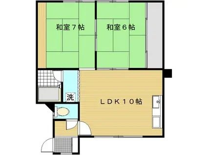 山田ハイツ(2LDK/2階)の間取り写真