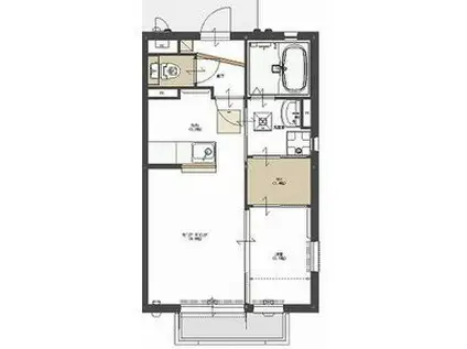 RE.OOZO B(1SK/1階)の間取り写真