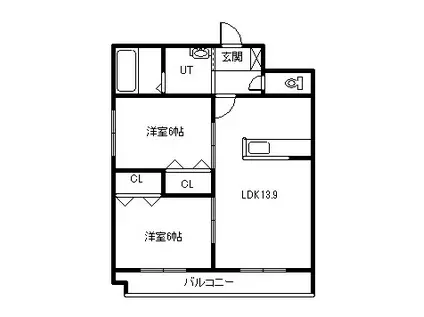 PREMIERE 1ST(2LDK/4階)の間取り写真