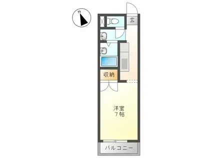 ユニシス明和第2ビル(1K/3階)の間取り写真