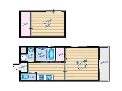 ヴァーストクレール(1K/3階)の間取り写真