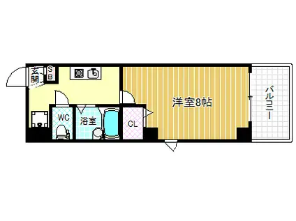 フレアコートKM福島(1K/3階)の間取り写真