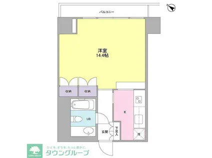 フォレストタウン参宮橋(1K/12階)の間取り写真