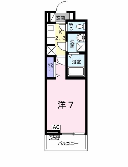 ガーデン清住(1K/3階)の間取り写真