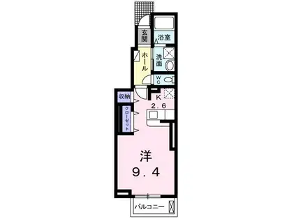 アライブ・マツバラ I(1K/1階)の間取り写真