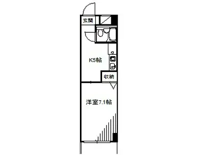 ロイヤルエクセレント学芸大(1K/4階)の間取り写真