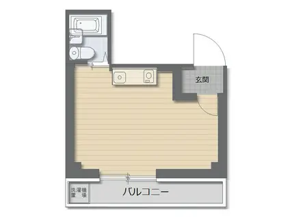 喜志マンション(ワンルーム/1階)の間取り写真
