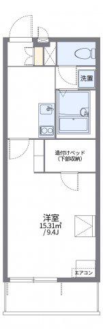 レオパレス東たつみ(1K/1階)の間取り写真