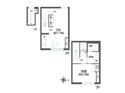 UVAS池袋(1LDK/2階)の間取り写真