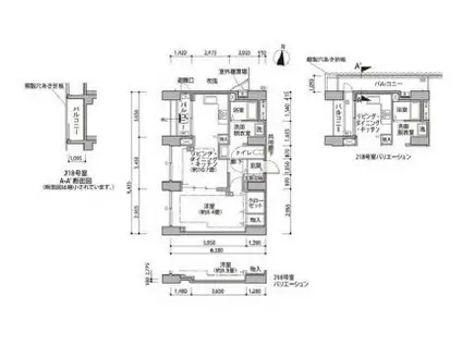 東雲キャナルコートCODAN14号棟(1LDK/6階)の間取り写真