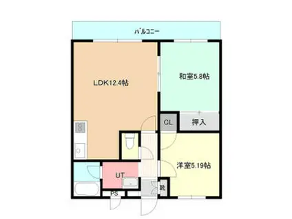 ルナパーク33(2LDK/2階)の間取り写真