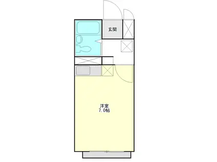 ハッコー稲毛マンション(ワンルーム/6階)の間取り写真