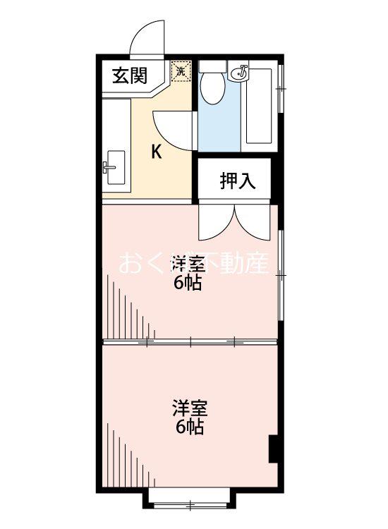 サンリッチ16(2K/3階)の間取り写真