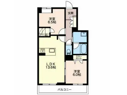 CORTILE(2LDK/3階)の間取り写真