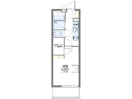 レオパレスプレミール中浦和I(1K/3階)の間取り写真