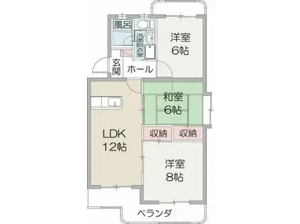 エスポワール(3LDK/1階)の間取り写真