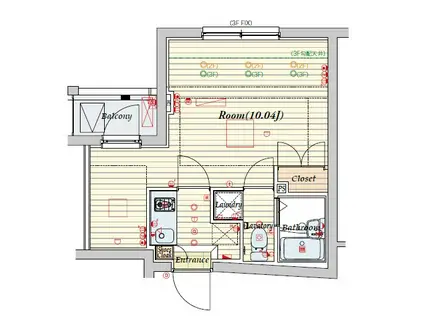 ビバリーホームズ吉祥寺南(1K/2階)の間取り写真