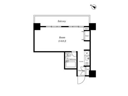 メゾン・ド・ヴィレ麻布台(1K/10階)の間取り写真