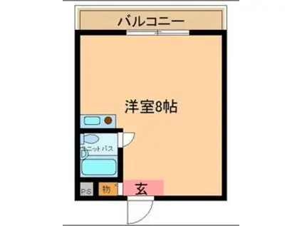 クィンプラザ瓜破(ワンルーム/2階)の間取り写真