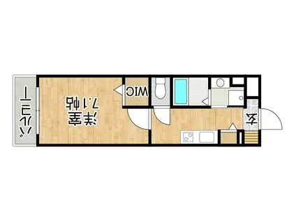 ラルヴェールIII(1K/3階)の間取り写真