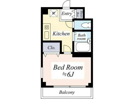コンフォート309(1K/3階)の間取り写真