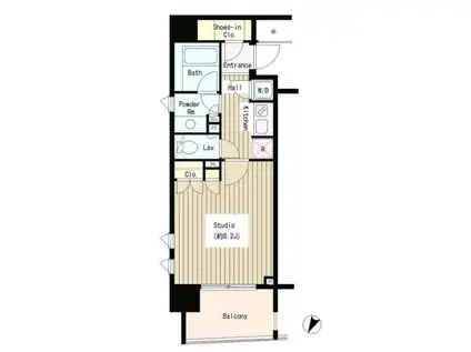 コクヨーレ日本橋(1K/7階)の間取り写真