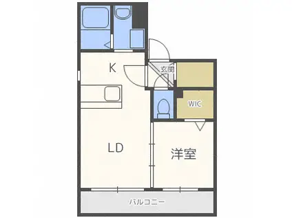 ルイズ24軒(1LDK/2階)の間取り写真
