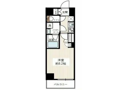 アルテシモシリウス(1K/6階)の間取り写真