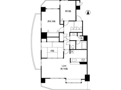 ウィンベルコーラス大宮(3LDK/6階)の間取り写真