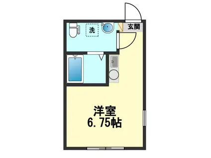 アクシスコート小岩(ワンルーム/1階)の間取り写真