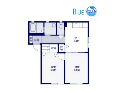 エクセレント・アカシアII(2K/1階)の間取り写真