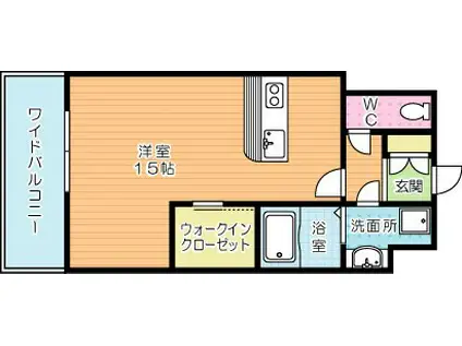 ウィークス・ステラ(ワンルーム/4階)の間取り写真