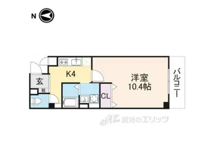 サウス・マ・メゾン(1K/3階)の間取り写真