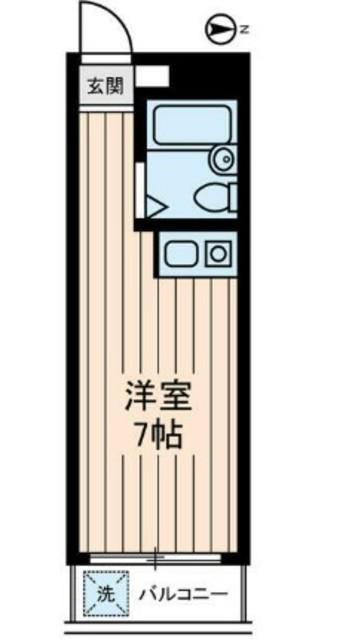 MKC新井薬師ハイツ(ワンルーム/3階)の間取り写真
