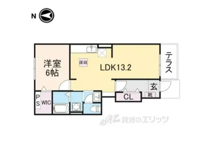 メゾン・ド・ノワⅡ(1LDK/1階)の間取り写真