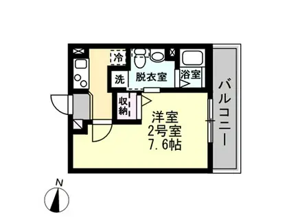 カナル小田栄(1K/1階)の間取り写真