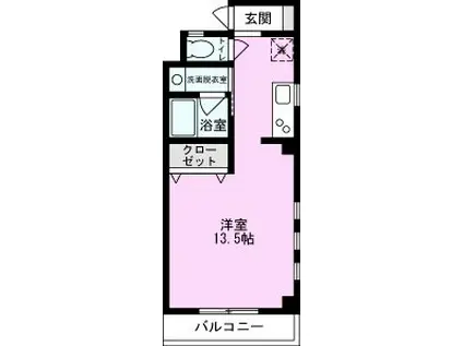 ニューシティ西立野(ワンルーム/1階)の間取り写真
