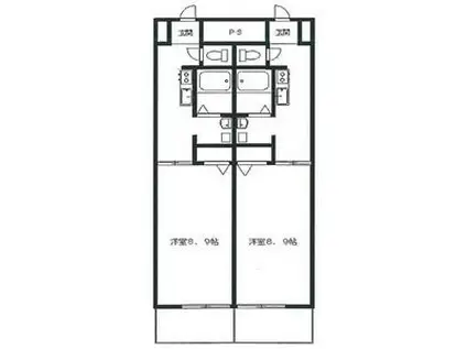 トリニティM3(1DK/3階)の間取り写真