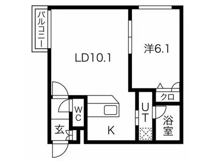 プレシャスレジデンス元町(1LDK/1階)の間取り写真