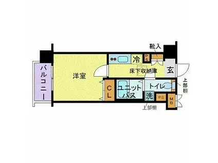 フェニックス目黒(1K/5階)の間取り写真