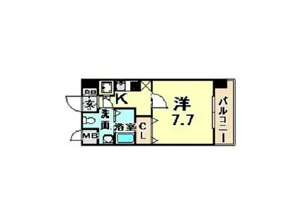 レジュールアッシュ尼崎駅前(1K/5階)の間取り写真
