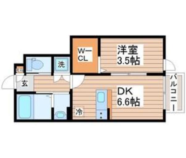 FINECOURT(1DK/1階)の間取り写真