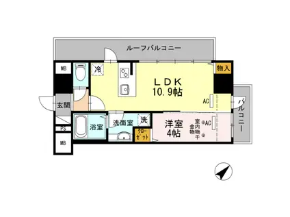 JP NOIE 早稲田 ジェーピーノイエ早稲田(1LDK/7階)の間取り写真