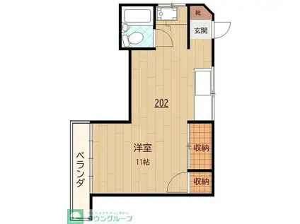 NTハイム川口(ワンルーム/2階)の間取り写真