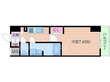 JMFレジデンス大阪福島アクセリス大阪福島(1K/13階)の間取り写真
