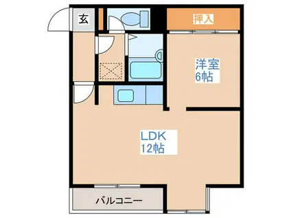 エースハイム厚別(1LDK/5階)の間取り写真